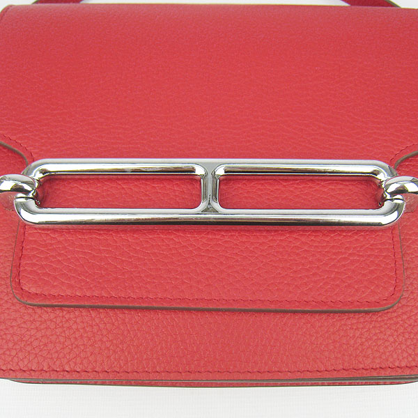 Fake Hermes Togo Leather Messenger Bag Red 8078 - Click Image to Close